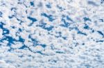 Many Little White Clouds And Blue Sky Stock Photo