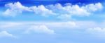 Clouds In A Blue Sky Panorama Stock Photo