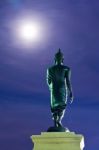 Buddha Statue In Twilight Stock Photo