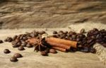 Roasted Coffee Beans And Spices Stock Photo