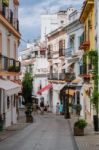 Marbella, Andalucia/spain - July 6 : Street Scene In Marbella Sp Stock Photo