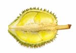 King Of Fruits, Durian On White Background Stock Photo