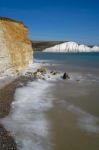 View Of The Sussex Coastline From Hope Gap Stock Photo