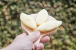 Hand On Serving Thai Traditional York Cookies Stock Photo