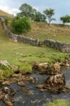 View Of The Countryside Around Malham Cove In The Yorkshire Dale Stock Photo