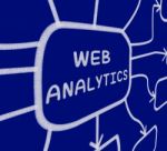 Web Analytics Diagram Means Collection And Analysis Of Online Da Stock Photo