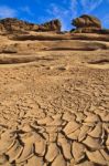 Sam Pan Bok Rock Field Stock Photo