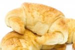 Fresh Croissant Isolated On White Stock Photo