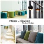 Interior Decoration Modern Design Collection Set Stock Photo