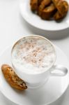 Coffee Cup With Cantuccini Stock Photo