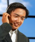 Male Telemarketing Representative Stock Photo