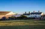 Old Coastguard Cottages At Seaford Head Stock Photo