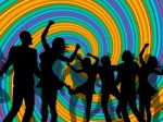 Disco Party Represents Discotheque Dancing And Nightclub Stock Photo