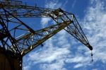 Clouds And Crane In  Buenos Aires Argentina Stock Photo