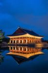 Gyeongbokgung Palace At Night In Seoul,korea Stock Photo