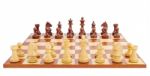 Chess Board Set Up To Begin A Game Stock Photo