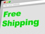 Free Shipping Shows With Our Compliments And Delivering Stock Photo