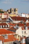 Lisbon Cityscape With S頃athedral Stock Photo