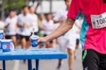 Bangkok, Thailand - November 17 : Unidentified Runner Catching U Stock Photo