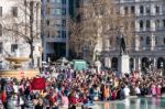 End Male Violence Towards Women Rally In Trafalgar Square Stock Photo