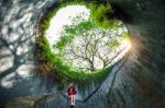 A Woman At Fort Canning Park, Singapore Stock Photo