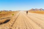 Road In The Desert In Namibia Stock Photo