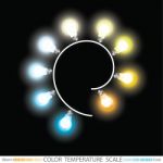 Light Color Temperature Scale Stock Photo