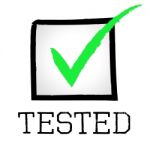 Tick Tested Shows Pass Approved And Tests Stock Photo