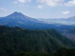 Bali Volcano, Agung Mountain From Kintamani In Bali Stock Photo