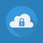 Cloud Computing Flat Icon. Security Stock Photo