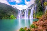 Jiulong Waterfall In Luoping, China Stock Photo