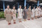 Student 11-12 Years Old, Scout Assembly, Teepangkorn Scout Camp In Samut Sakhon Thailand Stock Photo