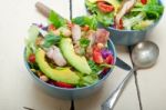 Chicken Avocado Salad Stock Photo