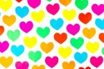 Many Colorful Cut Paper Hearts Isolated On White Background Stock Photo