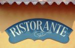 Italian Restaurant Sign With Room For Copy Space Stock Photo