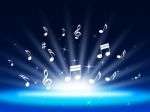 Blue Music Background Means Instruments And Soundwaves
 Stock Photo