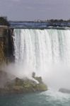 Beautiful Background With The Amazing Niagara Falls Stock Photo