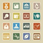 Education Icons Set. Illustration Stock Photo