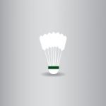 Shuttlecock Flat Icon   Illustration  Stock Photo