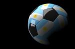 Agentina Soccer Ball Isolated Dark Background Stock Photo