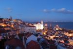 City View In Lisbon, Portugal (sunset) Stock Photo