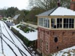 Stanley, County Durham/uk - January 20 : Old Signal Box At The N Stock Photo