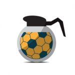 Soccer Coffee Pot Sport Flat Design Icon  Illustration Stock Photo