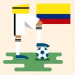 Colombia National Soccer Kits Stock Photo