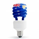 Flag Of Anguilla  On Bulb Stock Photo