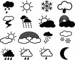 Weather Icons Stock Photo