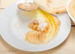 Hummus With Pita Bread Stock Photo