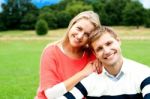 Young Couple Smiling Stock Photo