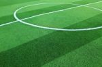 Artificial Grass Soccer Field Stock Photo