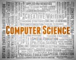 Computer Science Shows Learned Word And Text Stock Photo